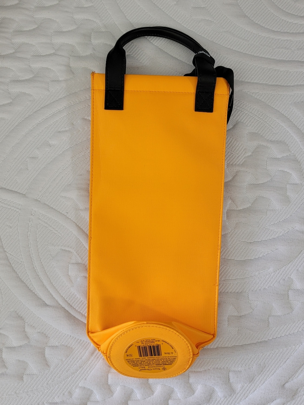 Veuve Clicquot Orange Vinyl Insulated Tote Bag / Bottle Holder Handles Ribbons - Picture 5 of 9